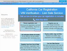 Tablet Screenshot of californiacartags.com